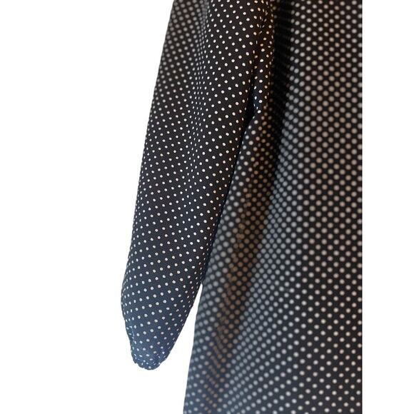 EUC Monteau Black and White Polka Dot Blouse Size XL - Picture 5 of 6